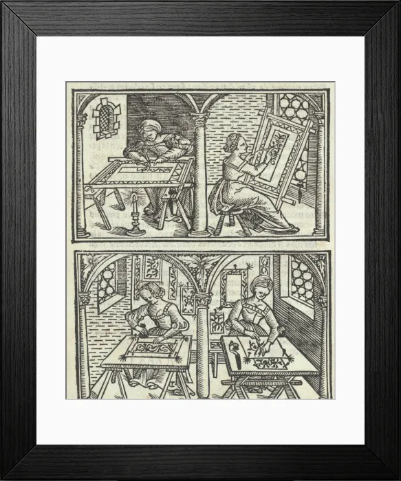 Framed Print : Libro quarto. De rechami per elquale se impara in diuersi modi lordine e il modo de re Framed Print : Libro quarto. De rechami per elquale se impara in diuersi modi lordine e il modo de re