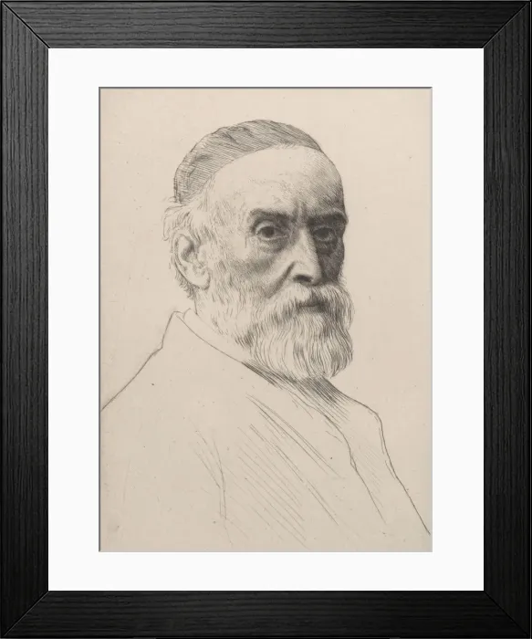 Framed Print : Portrait of George Frederic Watts, 1879. Creator: Alphonse Legros Framed Print : Portrait of George Frederic Watts, 1879. Creator: Alphonse Legros