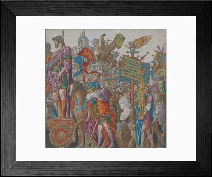 Framed Print : Sheet 2: A triumphal chariot, from The Triumph of Julius Caesar, 1599 Framed Print : Sheet 2: A triumphal chariot, from The Triumph of Julius Caesar, 1599