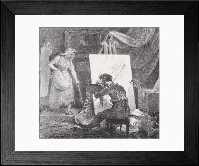 Framed Print : The Romantic Painter (Le Peintre Romantique), 1805-27. Creator: F Noel Framed Print : The Romantic Painter (Le Peintre Romantique), 1805-27. Creator: F Noel