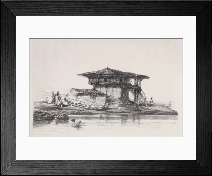 Framed Print : A House in Smyrna, 1839. Creator: Alexandre Gabriel Decamps Framed Print : A House in Smyrna, 1839. Creator: Alexandre Gabriel Decamps