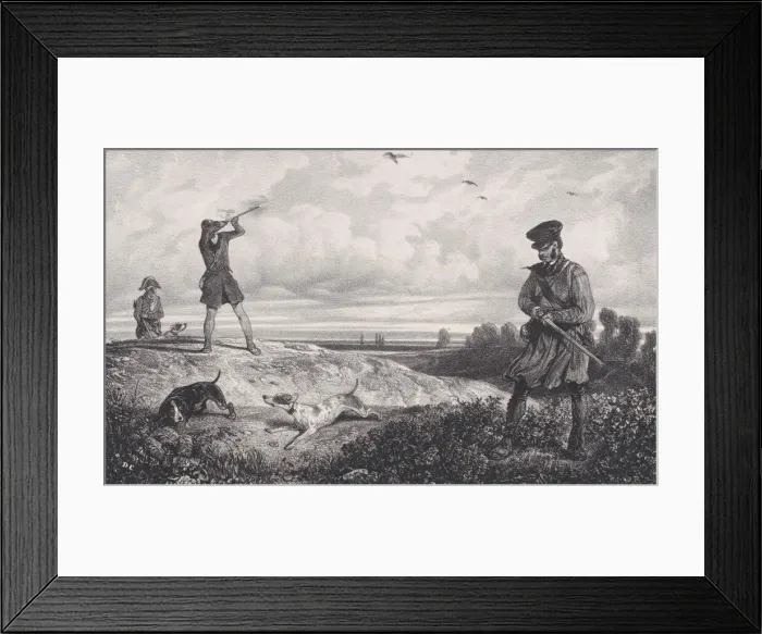 Framed Print : Hunting in the Field, from the series Hunting Scenes, 1829 Framed Print : Hunting in the Field, from the series Hunting Scenes, 1829