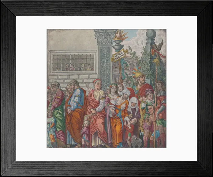 Framed Print : Sheet 7: procession, from The Triumph of Julius Caesar, 1599. Creator: Bernardo Malpizzi