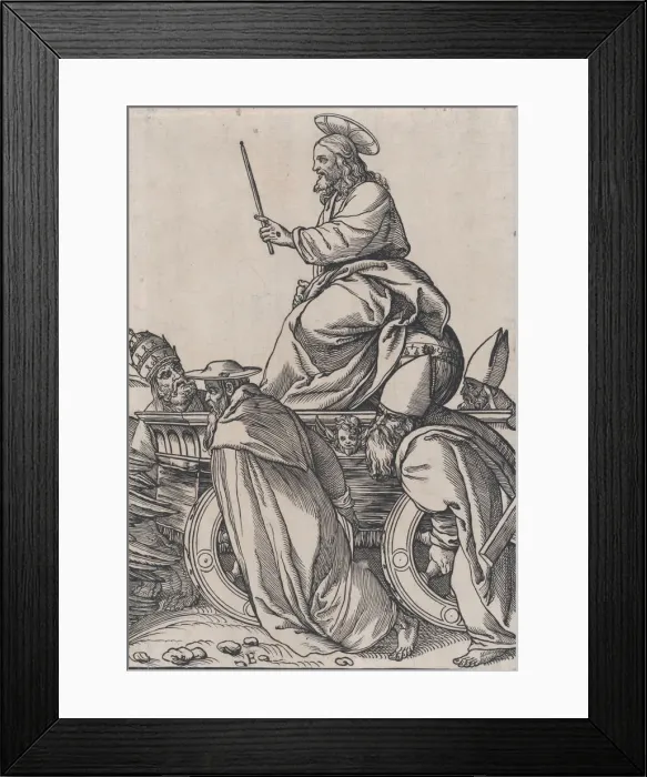 Framed Print : Section E: Christ riding on a triumphal cart, from The Triumph of Christ, 1836 Framed Print : Section E: Christ riding on a triumphal cart, from The Triumph of Christ, 1836