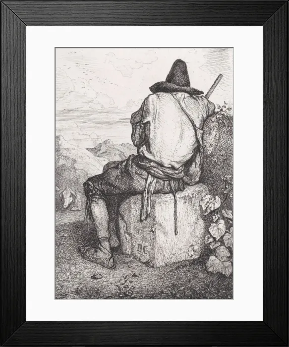 Framed Print : Pig Keeper, 1843. Creator: Alexandre Gabriel Decamps Framed Print : Pig Keeper, 1843. Creator: Alexandre Gabriel Decamps