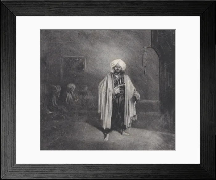 Framed Print : Standing Turk, 1831. Creator: Alexandre Gabriel Decamps Framed Print : Standing Turk, 1831. Creator: Alexandre Gabriel Decamps