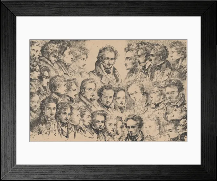 Framed Print : Girodet and His Students, ca. 1817. Creator: Alexandre-Marie Colin Framed Print : Girodet and His Students, ca. 1817. Creator: Alexandre-Marie Colin