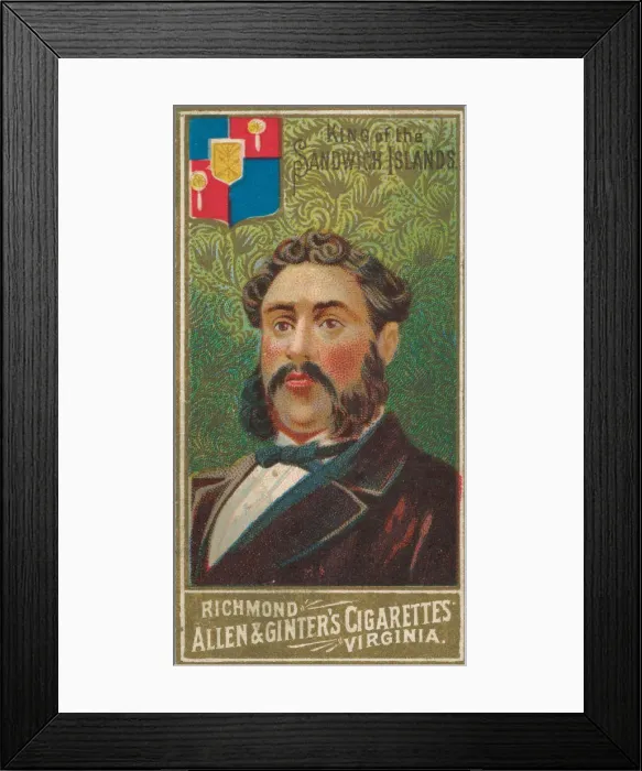 Framed Print : King of the Sandwich Islands, from Worlds Sovereigns series (N34) for Allen & Framed Print : King of the Sandwich Islands, from Worlds Sovereigns series (N34) for Allen &