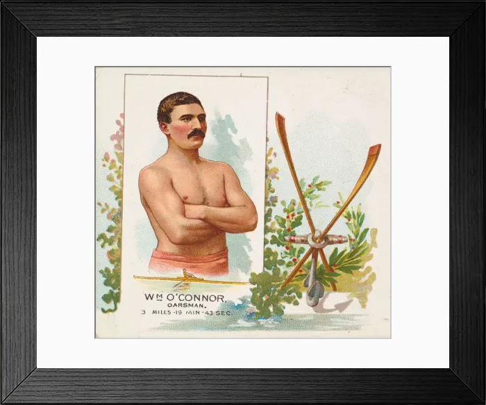 Framed Print : William O Connor, Oarsman, from Worlds Champions, Second Series (N43) for Allen & Framed Print : William O Connor, Oarsman, from Worlds Champions, Second Series (N43) for Allen &