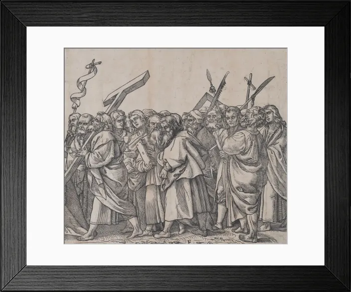 Framed Print : Section F: Saints holding crosses, books, and weapons, from The Triumph of Christ, 1836