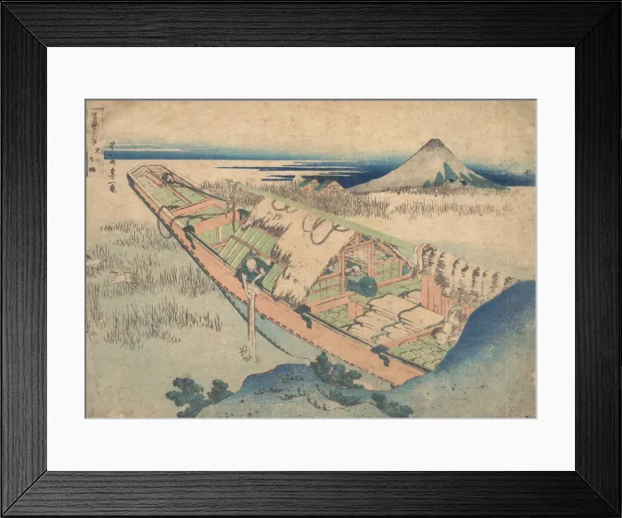 Framed Print : Ushibori in Hitachi Province (Joshu Ushibori), from the series Thirty-six Views of Framed Print : Ushibori in Hitachi Province (Joshu Ushibori), from the series Thirty-six Views of