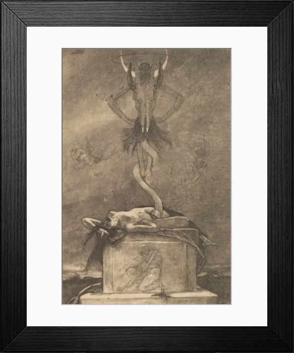 Framed Print : The Sacrifice, from The Satanic Ones, ca. 1882. ca. 1882 Framed Print : The Sacrifice, from The Satanic Ones, ca. 1882. ca. 1882