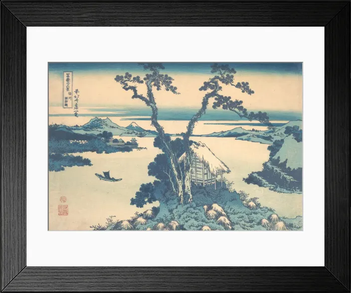 Framed Print : Lake Suwa in Shinano Province (Shinshu Suwako), from the series Thirty-six Views of Framed Print : Lake Suwa in Shinano Province (Shinshu Suwako), from the series Thirty-six Views of