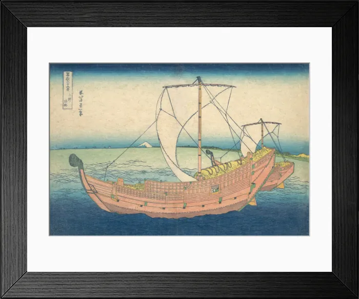 Framed Print : At Sea off Kazusa (Kazusa no kairo), from the series Thirty-six Views of Mount Fuji Framed Print : At Sea off Kazusa (Kazusa no kairo), from the series Thirty-six Views of Mount Fuji