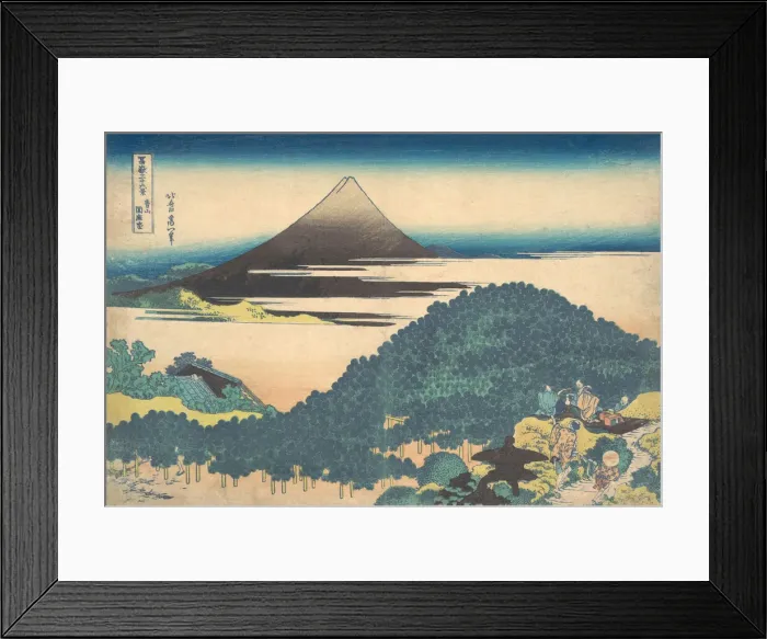 Framed Print : Cushion Pine at Aoyama (Aoyama enza no matsu), from the series Thirty-six Views of Framed Print : Cushion Pine at Aoyama (Aoyama enza no matsu), from the series Thirty-six Views of