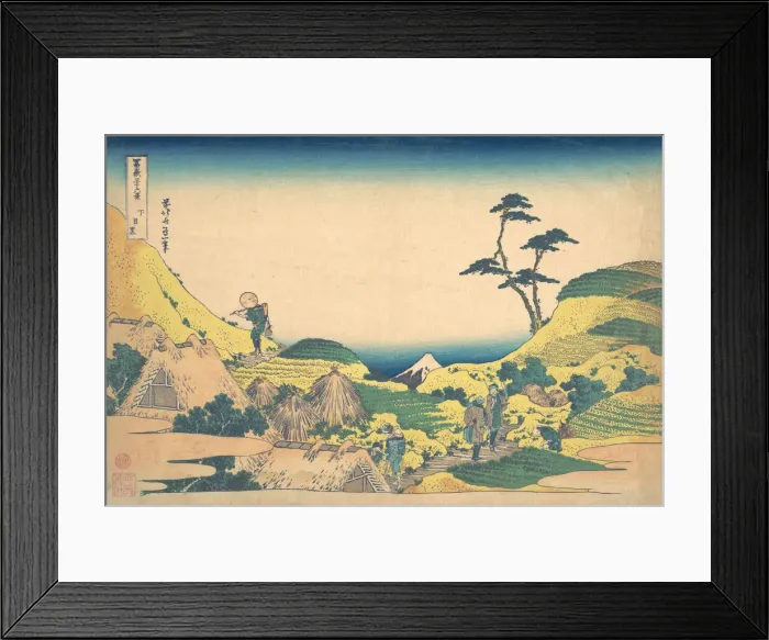 Framed Print : Lower Meguro (Shimo Meguro), from the series Thirty-six Views of Mount Fuji (Fugaku Framed Print : Lower Meguro (Shimo Meguro), from the series Thirty-six Views of Mount Fuji (Fugaku