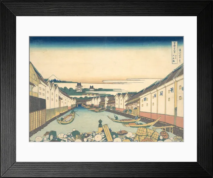Framed Print : Nihonbashi in Edo (Edo Nihonbashi), from the series Thirty-six Views of Mount Fuji Framed Print : Nihonbashi in Edo (Edo Nihonbashi), from the series Thirty-six Views of Mount Fuji
