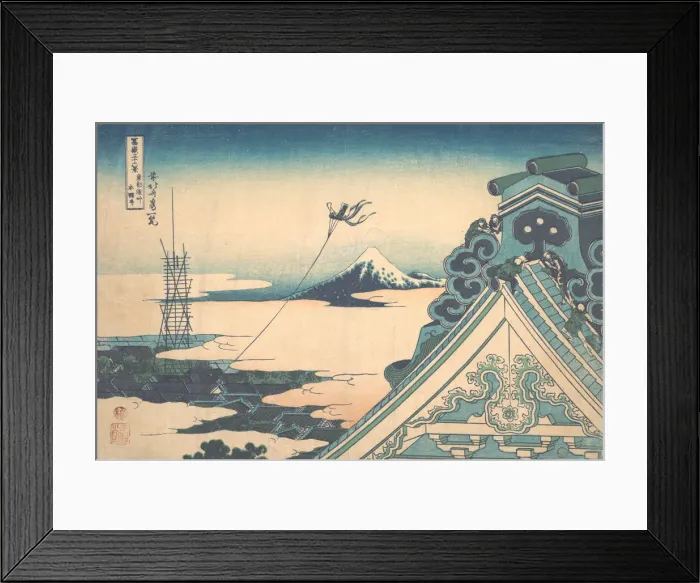 Framed Print : Honganji at Asakusa in Edo (Toto Asakusa Honganji), from the series Thirty-six View Framed Print : Honganji at Asakusa in Edo (Toto Asakusa Honganji), from the series Thirty-six View
