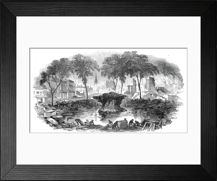 Framed Print : The Bowling-Green, and Broadway, 1845. Creator: Unknown Framed Print : The Bowling-Green, and Broadway, 1845. Creator: Unknown