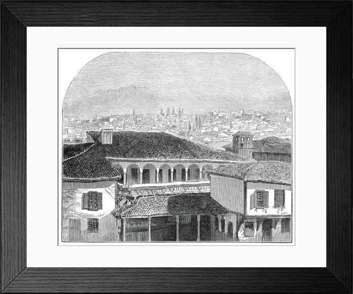 Framed Print : Smyrna, from a daguerreotype taken on the roof of the Governors House, 1845 Framed Print : Smyrna, from a daguerreotype taken on the roof of the Governors House, 1845
