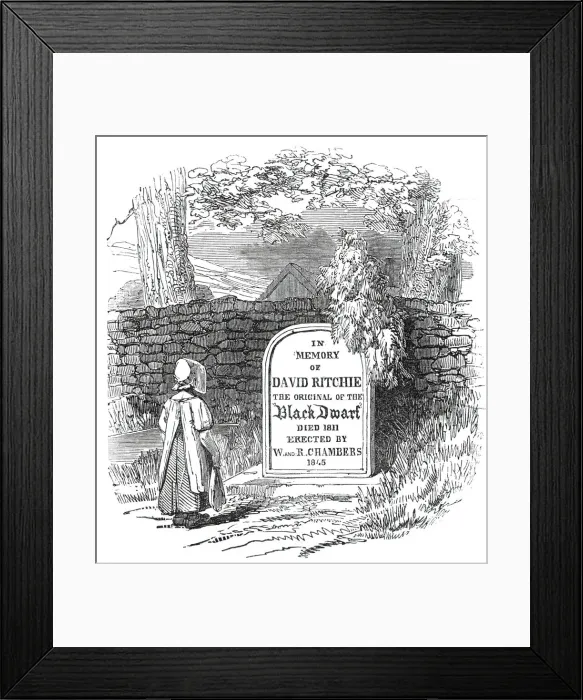 Framed Print : Grave of the Black Dwarf, 1845. Creator: Unknown Framed Print : Grave of the Black Dwarf, 1845. Creator: Unknown