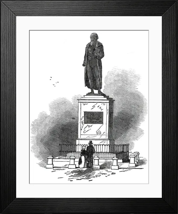 Framed Print : Statue of Gutemburg, at Mayence, 1845. Creator: Unknown Framed Print : Statue of Gutemburg, at Mayence, 1845. Creator: Unknown