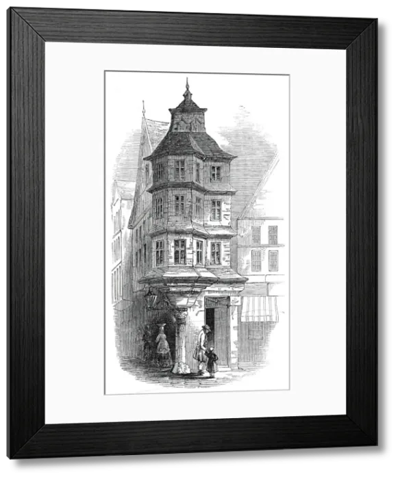 Framed Print : Luthers House, at Frankfort, 1845. Creator: Unknown Framed Print : Luthers House, at Frankfort, 1845. Creator: Unknown