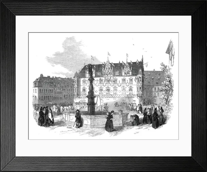 Framed Print : The Government House, Coburg, 1845. Creator: Unknown Framed Print : The Government House, Coburg, 1845. Creator: Unknown