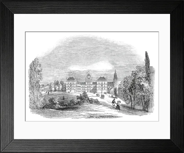 Framed Print : The Palace of Ehrenburg, at Coburg - from His Royal Highness Prince Alberts drawing Framed Print : The Palace of Ehrenburg, at Coburg - from His Royal Highness Prince Alberts drawing