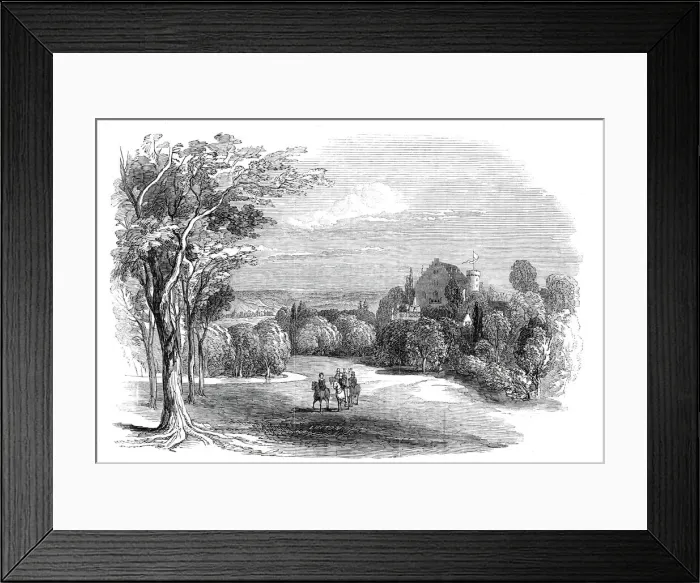 Framed Print : Schloss Rosenau, near Coburg - from His Royal Highness Prince Alberts drawing, 1845 Framed Print : Schloss Rosenau, near Coburg - from His Royal Highness Prince Alberts drawing, 1845