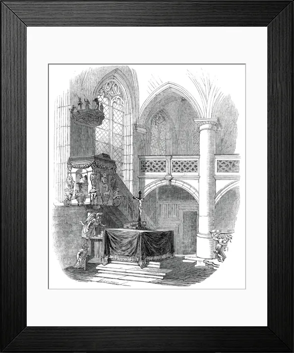 Framed Print : Chapel at Kalenberg - from His Royal Highness Prince Alberts drawing, 1845. Creator: W Framed Print : Chapel at Kalenberg - from His Royal Highness Prince Alberts drawing, 1845. Creator: W