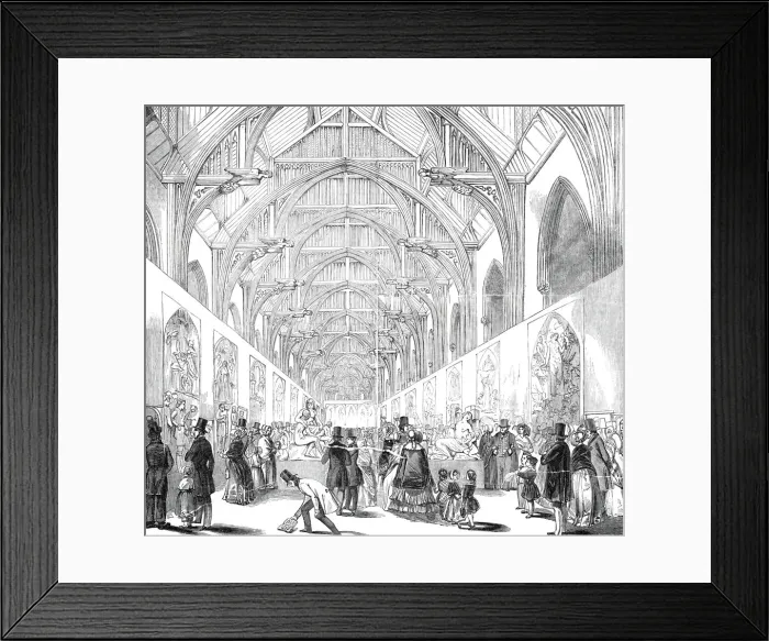 Framed Print : The Exhibition of Cartoons in Westminster Hall, 1845. Creator: Unknown Framed Print : The Exhibition of Cartoons in Westminster Hall, 1845. Creator: Unknown