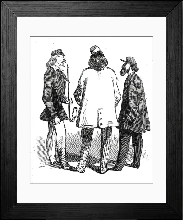 Framed Print : Students at Bonn, 1845. Creator: Unknown Framed Print : Students at Bonn, 1845. Creator: Unknown