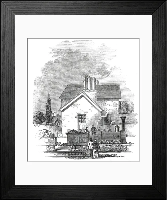 Framed Print : Elsenham Station, 1845. Creator: Unknown Framed Print : Elsenham Station, 1845. Creator: Unknown