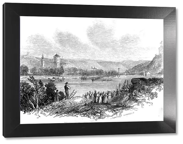 The Palace of Stolzenfels, on the Rhine, 1845. Creator: Ebenezer Landells