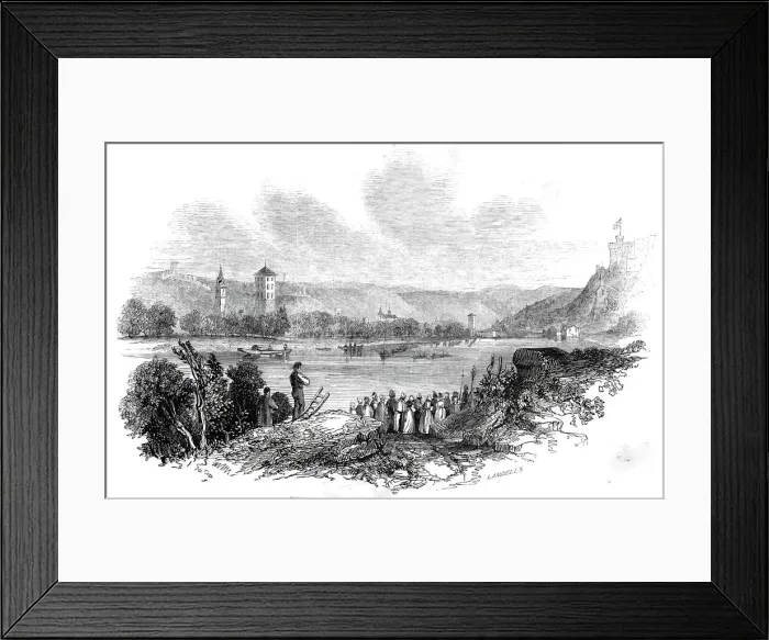 Framed Print : The Palace of Stolzenfels, on the Rhine, 1845. Creator: Ebenezer Landells Framed Print : The Palace of Stolzenfels, on the Rhine, 1845. Creator: Ebenezer Landells