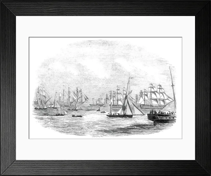 Framed Print : Her Majestys Experimental Squadron, 1845. Creator: Unknown Framed Print : Her Majestys Experimental Squadron, 1845. Creator: Unknown