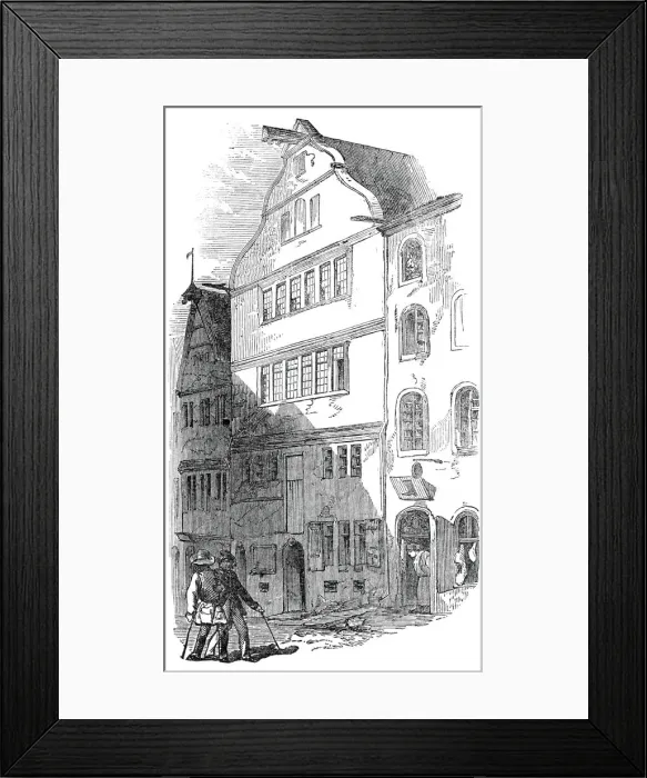 Framed Print : Birthplace of Beethoven, at Bonn, 1845. Creator: Unknown Framed Print : Birthplace of Beethoven, at Bonn, 1845. Creator: Unknown