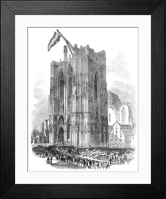 Framed Print : Her Majestys visit to the Cathedral at Cologne, 1845. Creator: Unknown Framed Print : Her Majestys visit to the Cathedral at Cologne, 1845. Creator: Unknown