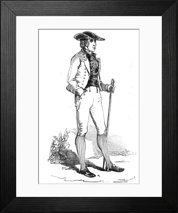 Framed Print : Man from Coburg, 1845. Creator: Unknown Framed Print : Man from Coburg, 1845. Creator: Unknown