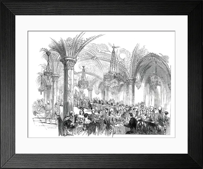 Framed Print : The Royal Banquet, at Rosenau, 1845. Creator: Ebenezer Landells Framed Print : The Royal Banquet, at Rosenau, 1845. Creator: Ebenezer Landells