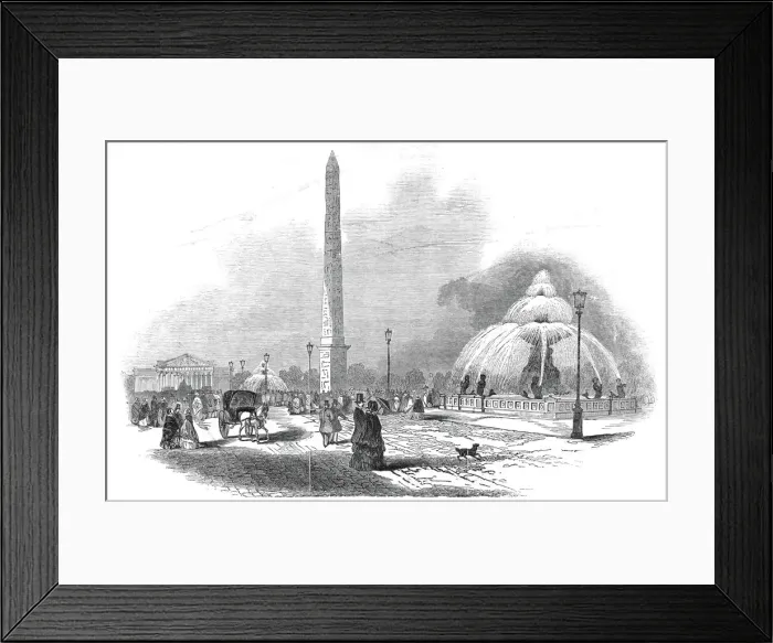 Framed Print : Place de la Concorde, Paris, 1845. Creator: Unknown Framed Print : Place de la Concorde, Paris, 1845. Creator: Unknown