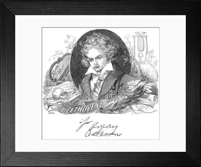 Framed Print : Beethoven, 1845. Creator: Smyth Framed Print : Beethoven, 1845. Creator: Smyth