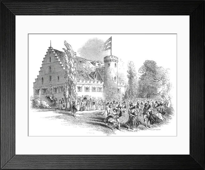 Framed Print : Celebration of His Royal Highness Prince Alberts birthday, at Rosenau, 1845 Framed Print : Celebration of His Royal Highness Prince Alberts birthday, at Rosenau, 1845