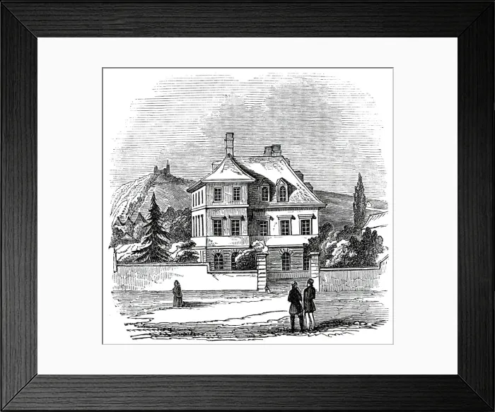 Framed Print : Prince Alberts Residence, at Bonn, 1845. Creator: Unknown Framed Print : Prince Alberts Residence, at Bonn, 1845. Creator: Unknown