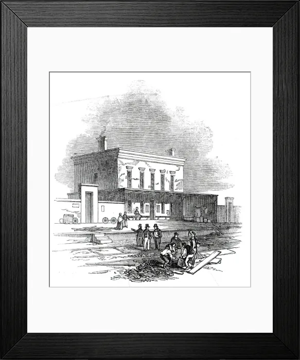 Framed Print : Chesterford Station, 1845. Creator: Unknown Framed Print : Chesterford Station, 1845. Creator: Unknown
