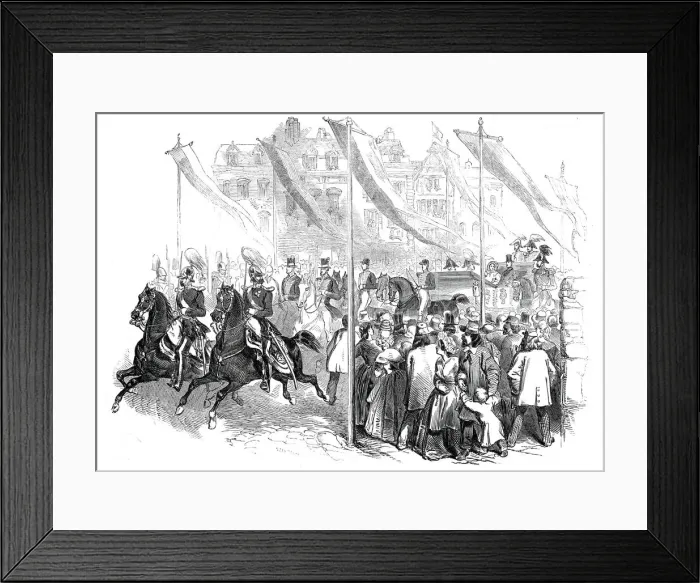 Framed Print : Grand Entree of Her Majesty into Cologne, 1845. Creator: Unknown Framed Print : Grand Entree of Her Majesty into Cologne, 1845. Creator: Unknown
