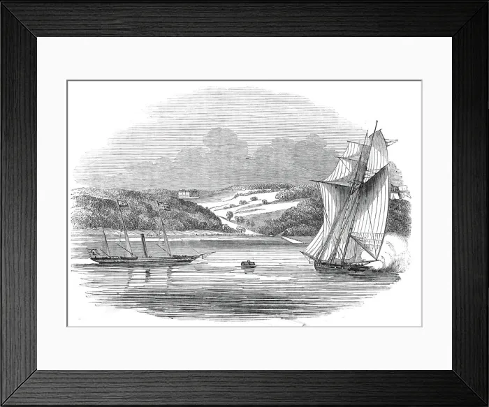 Framed Print : Arrival of the King of Holland, at Osbourne House, Isle of Wight, 1845. Creator: Unknown Framed Print : Arrival of the King of Holland, at Osbourne House, Isle of Wight, 1845. Creator: Unknown