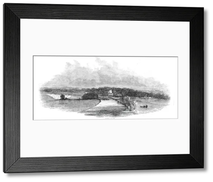 Framed Print : Goodwood Races, the Course, 1845. Creator: Ebenezer Landells Framed Print : Goodwood Races, the Course, 1845. Creator: Ebenezer Landells