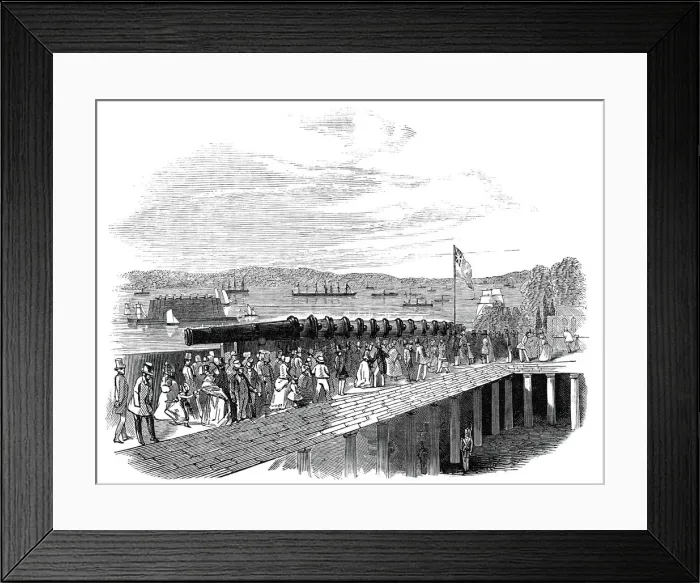 Framed Print : Arrival of The Great Britain'Steam-Ship at New York, 1845. Creator: Unknown Framed Print : Arrival of The Great Britain'Steam-Ship at New York, 1845. Creator: Unknown